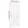 Puerta corredera con herrajes madera maciza de pino 85x210 cm de vidaXL, Puertas - Ref: Foro24-3203171, Precio: 199,60 €, Des...