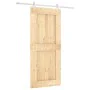 Puerta corredera con herrajes madera maciza de pino 90x210 cm by vidaXL, Doors - Ref: Foro24-3203168, Price: 211,30 €, Discou...
