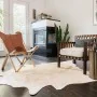 Alfombra de piel de vaca auténtica beige 150x170 cm de vidaXL, Alfombras - Ref: Foro24-284345, Precio: 249,18 €, Descuento: %