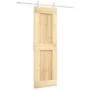 Puerta corredera con herrajes madera maciza de pino 70x210 cm de vidaXL, Puertas - Ref: Foro24-3203165, Precio: 179,39 €, Des...