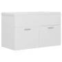 Mueble con lavabo madera de ingeniería blanco de vidaXL, Tocadores de baño - Ref: Foro24-3070829, Precio: 179,14 €, Descuento: %