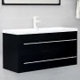 Mueble con lavabo aglomerado negro de vidaXL, Tocadores de baño - Ref: Foro24-3099069, Precio: 314,48 €, Descuento: %