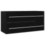 Mueble con lavabo aglomerado negro de vidaXL, Tocadores de baño - Ref: Foro24-3099069, Precio: 314,48 €, Descuento: %
