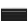 Mueble con lavabo aglomerado negro de vidaXL, Tocadores de baño - Ref: Foro24-3099069, Precio: 314,48 €, Descuento: %
