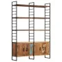 Estantería de 4 niveles madera maciza reciclada 124x30x180 cm de vidaXL, Librerías y estanterías - Ref: Foro24-284415, Precio...