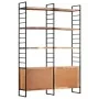Estantería de 4 niveles madera maciza de acacia 124x30x180 cm de vidaXL, Librerías y estanterías - Ref: Foro24-284416, Precio...