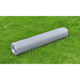 Malla de alambre de acero galvanizado plateada 25x1 m de vidaXL, Paneles de vallas - Ref: Foro24-140431, Precio: 72,47 €, Des...
