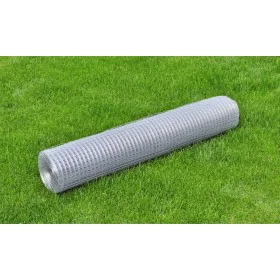 Galvanized steel wire mesh, silver, 10x1 m by vidaXL, fence panels - Ref: Foro24-140429, Price: 33,67 €, Discount: %