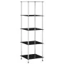 Estantería 5 niveles cristal templado negro 40x40x130 cm de vidaXL, Librerías y estanterías - Ref: Foro24-249511, Precio: 54,...