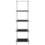 Estantería 5 niveles cristal templado negro 40x40x130 cm de vidaXL, Librerías y estanterías - Ref: Foro24-249511, Precio: 54,...