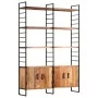 Estantería de 4 niveles madera maciza de acacia 124x30x180 cm de vidaXL, Librerías y estanterías - Ref: Foro24-284416, Precio...