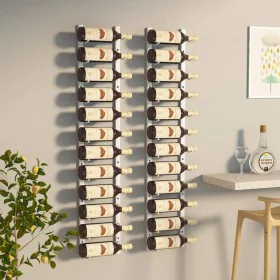 Botellero de pared para 12 botellas 2 unidades hierro blanco de vidaXL, Botelleros - Ref: Foro24-340881, Precio: 102,52 €, De...