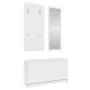 Set de mueble zapatero 3 en 1 madera contrachapada blanco de vidaXL, Zapateros y organizadores de calzado - Ref: Foro24-34257...