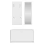 Set de mueble zapatero 3 en 1 madera contrachapada blanco de vidaXL, Zapateros y organizadores de calzado - Ref: Foro24-34257...