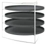 Bandejas para pizza 4 uds con estante acero Ø 28 cm de vidaXL, Moldes para pizza - Ref: Foro24-154983, Precio: 26,95 €, Descu...