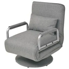 Silla giratoria y sofá cama tela gris claro de vidaXL, Sillones - Ref: Foro24-244666, Precio: 249,78 €, Descuento: %
