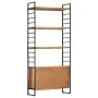 Estantería de 4 niveles madera maciza de acacia 80x30x180 cm de vidaXL, Librerías y estanterías - Ref: Foro24-284420, Precio:...