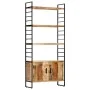 Estantería de 4 niveles madera de mango rugosa 80x30x180 cm de vidaXL, Librerías y estanterías - Ref: Foro24-284422, Precio: ...