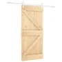 Puerta corredera con herrajes madera maciza de pino 90x210 cm de vidaXL, Puertas - Ref: Foro24-3203214, Precio: 196,90 €, Des...