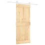 Schiebetür mit Beschlägen aus massivem Kiefernholz, 85 x 210 cm von vidaXL, Türen - Ref: Foro24-3203217, Preis: 168,92 €, Rab...