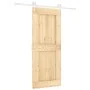 Schiebetür mit Beschlägen aus massivem Kiefernholz, 85 x 210 cm von vidaXL, Türen - Ref: Foro24-3203221, Preis: 198,34 €, Rab...