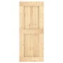 Schiebetür mit Beschlägen aus massivem Kiefernholz, 85 x 210 cm von vidaXL, Türen - Ref: Foro24-3203221, Preis: 198,34 €, Rab...