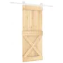 Puerta corredera con herrajes madera maciza de pino 85x210 cm de vidaXL, Puertas - Ref: Foro24-3203225, Precio: 198,78 €, Des...