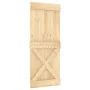 Puerta corredera con herrajes madera maciza de pino 85x210 cm de vidaXL, Puertas - Ref: Foro24-3203225, Precio: 198,78 €, Des...