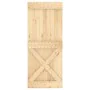 Puerta corredera con herrajes madera maciza de pino 85x210 cm de vidaXL, Puertas - Ref: Foro24-3203225, Precio: 198,78 €, Des...
