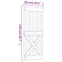 Puerta corredera con herrajes madera maciza de pino 85x210 cm de vidaXL, Puertas - Ref: Foro24-3203225, Precio: 198,78 €, Des...
