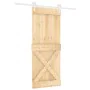 Schiebetür mit Beschlägen aus massivem Kiefernholz, 90 x 210 cm von vidaXL, Türen - Ref: Foro24-3203226, Preis: 207,07 €, Rab...