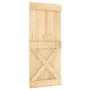 Schiebetür mit Beschlägen aus massivem Kiefernholz, 90 x 210 cm von vidaXL, Türen - Ref: Foro24-3203226, Preis: 207,07 €, Rab...