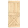 Schiebetür mit Beschlägen aus massivem Kiefernholz, 90 x 210 cm von vidaXL, Türen - Ref: Foro24-3203226, Preis: 207,07 €, Rab...
