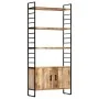 Estantería de 4 niveles madera de mango rugosa 80x30x180 cm de vidaXL, Librerías y estanterías - Ref: Foro24-284422, Precio: ...