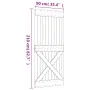 Schiebetür mit Beschlägen aus massivem Kiefernholz, 90 x 210 cm von vidaXL, Türen - Ref: Foro24-3203226, Preis: 207,07 €, Rab...