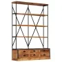 Estantería de 4 niveles 6 cajones madera de mango 122x36x181 cm de vidaXL, Librerías y estanterías - Ref: Foro24-284423, Prec...