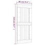 Puerta corredera con herrajes madera maciza de pino 90x210 cm de vidaXL, Puertas - Ref: Foro24-3203222, Precio: 206,99 €, Des...