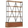 Estantería de 4 niveles 6 cajones madera de mango 122x36x181 cm de vidaXL, Librerías y estanterías - Ref: Foro24-284423, Prec...