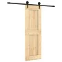 Puerta corredera con herrajes madera maciza de pino 70x210 cm de vidaXL, Puertas - Ref: Foro24-3203236, Precio: 158,96 €, Des...