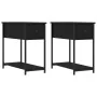 Nightstands 2 pcs black engineered wood 30x60x60 cm by vidaXL, Nightstands - Ref: Foro24-826054, Price: 78,87 €, Discount: %