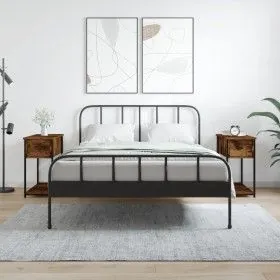 Nachttische 2 Stück, Holzwerkstoff, geräucherte Eiche, 30 x 60 x 60 cm von vidaXL, Nachttische - Ref: Foro24-826058, Preis: 4...