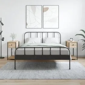 Mesitas noche 2 uds madera ingeniería roble Sonoma 30x60x60 cm de vidaXL, Mesitas de noche - Ref: Foro24-826056, Precio: 62,1...