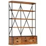 Estantería de 4 niveles 6 cajones madera de mango 122x36x181 cm de vidaXL, Librerías y estanterías - Ref: Foro24-284423, Prec...