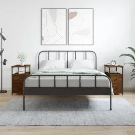 Nachttische, 2 Stück, Eichenbraun, Holzwerkstoff, 30 x 60 x 60 cm von vidaXL, Nachttische - Ref: Foro24-826072, Preis: 89,42 ...