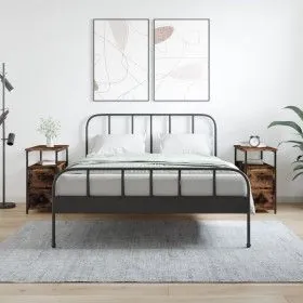 Mesitas noche 2 uds madera ingeniería roble ahumado 30x60x60 cm de vidaXL, Mesitas de noche - Ref: Foro24-826068, Precio: 64,...