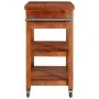 Carrito de cocina de madera maciza de acacia 100x48x89 cm de vidaXL, Carros de cocina y comedor - Ref: Foro24-282753, Precio:...