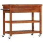 Carrito de cocina de madera maciza de acacia 100x48x89 cm de vidaXL, Carros de cocina y comedor - Ref: Foro24-282753, Precio:...