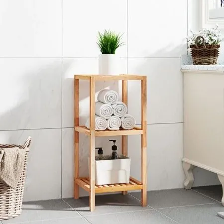 Estantería de baño madera maciza nogal 36x36x79 cm de vidaXL, Librerías y estanterías - Ref: Foro24-350365, Precio: 46,00 €, ...