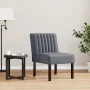 Dunkelgrauer, mit Samt gepolsterter Stuhl von vidaXL, Einfache Stühle - Ref: Foro24-352452, Preis: 77,65 €, Rabatt: %