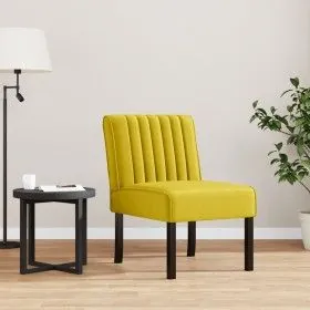 Silla tapizada de terciopelo amarillo de vidaXL, Sillas poltrona - Ref: Foro24-352455, Precio: 64,58 €, Descuento: %